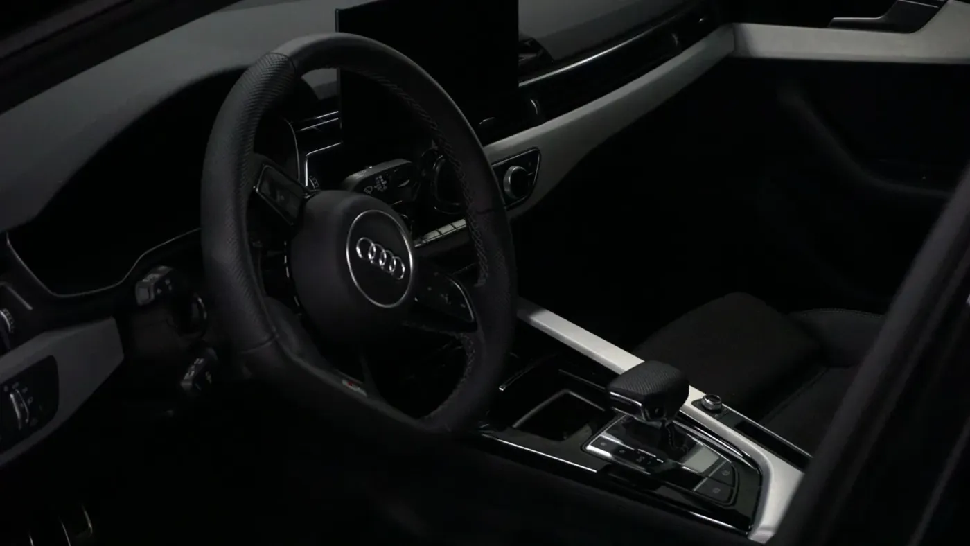 Wnętrze Audi po czyszczeniu